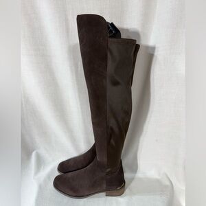 Blondo Waterproof VALINA Brown over the Knee- leather/textile  Boots Sz 7